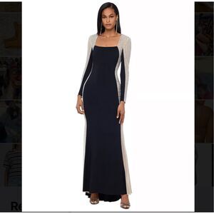 NWT Xscape embellished color block beaded gown size 20W